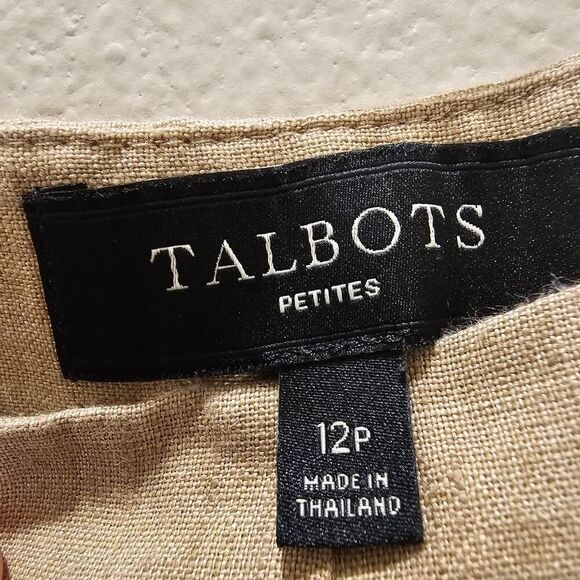 Talbots Women's Wide Leg Linen Pants  Size 12P - Picture 5 of 6